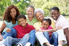 Family sitting together